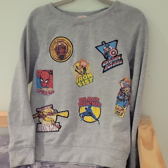 Marvel Superhero Gray Sweatshirt H&M Boys 6-8 Years - Picture 1 of 3